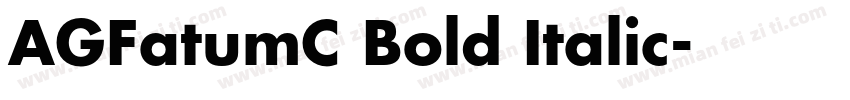 AGFatumC Bold Italic字体转换